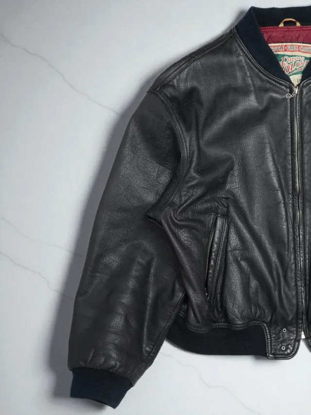Chaqueta Bomber Diesel Cuero Auténtico Talla XL