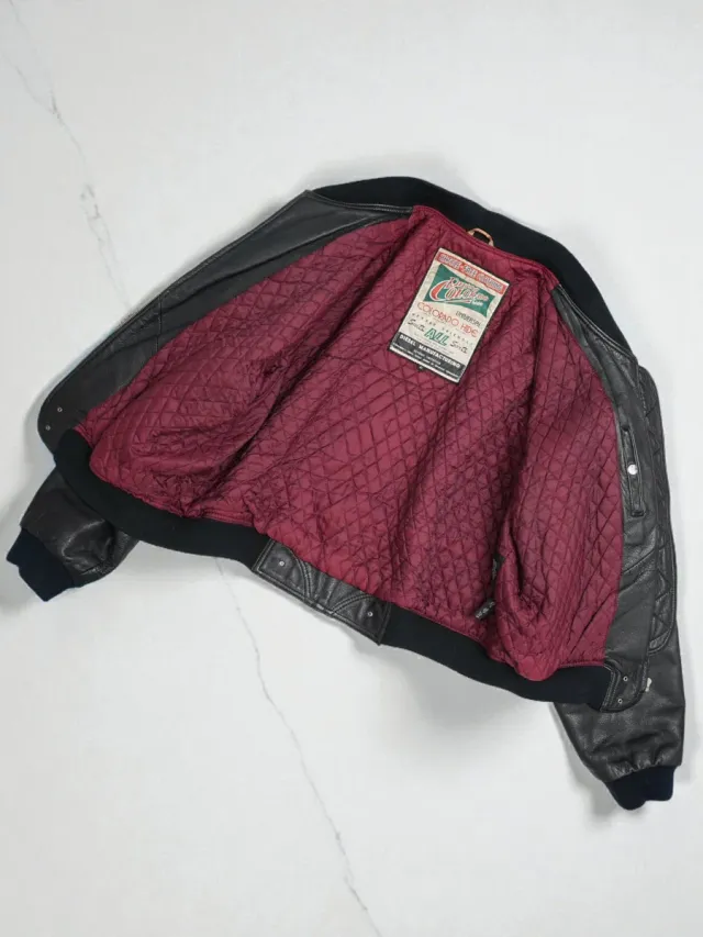 Chaqueta Bomber Diesel Cuero Auténtico Talla XL