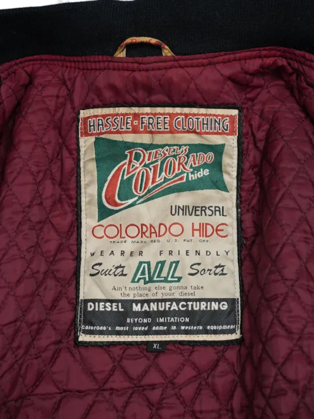 Chaqueta Bomber Diesel Cuero Auténtico Talla XL