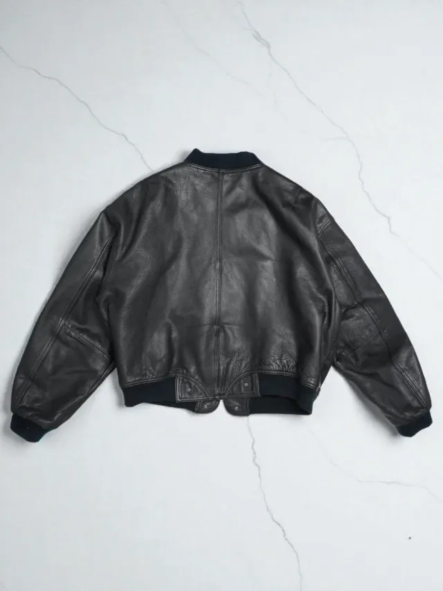 Chaqueta Bomber Diesel Cuero Auténtico Talla XL