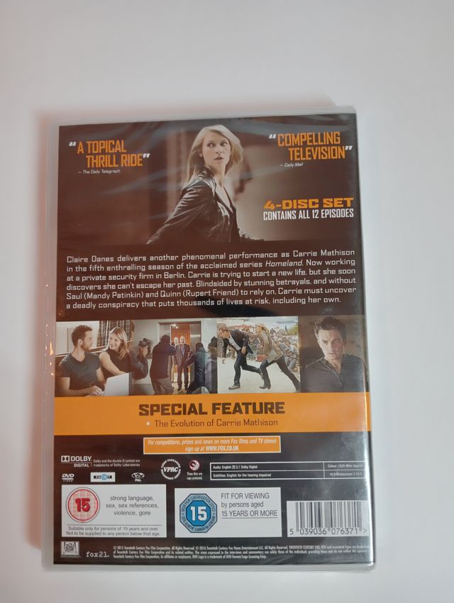 Homeland - 5ª Temporada Completa DVD