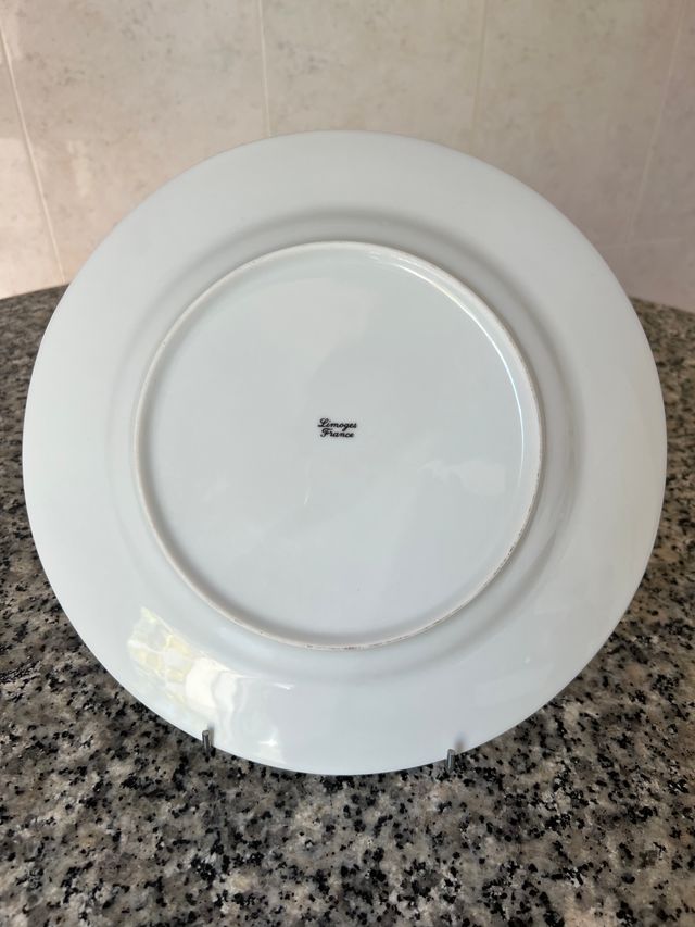 Plato Limoges porcelana - Pintado a Mano - Nuevo