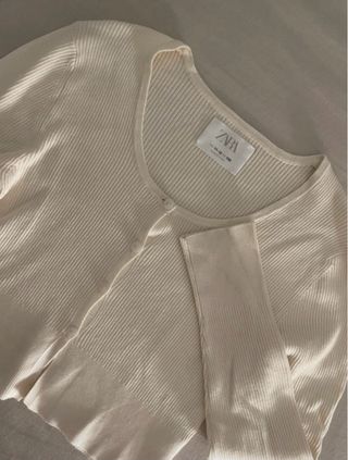 Cardigan Zara Blanco Talla 11-12