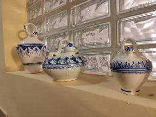 Botijos de cerámica decorados