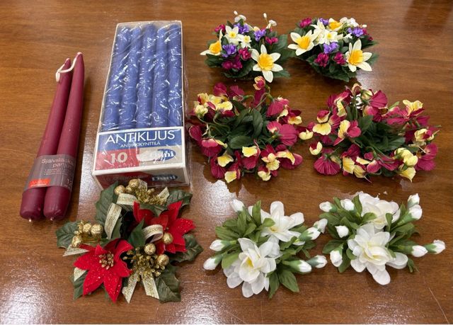 Set Svedese natalizio 12 Candele + 7 Ghirlande