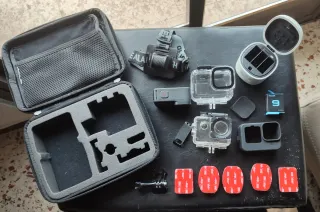 GoPro 9 Hero Black + 3 batterie + caricabatterie + custodia