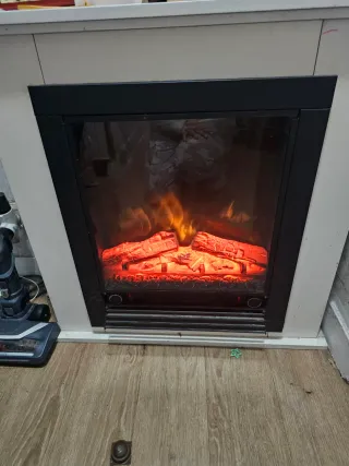 Chimenea eléctrica decorativa cristal