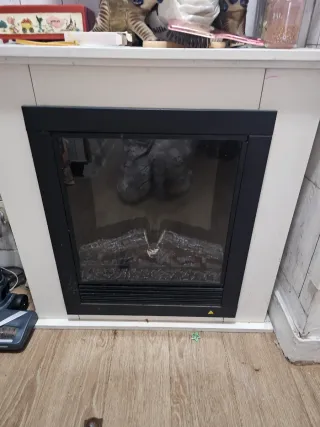 Chimenea eléctrica decorativa cristal