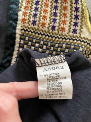 Vestido Boho Étnico Bordado Años 2000