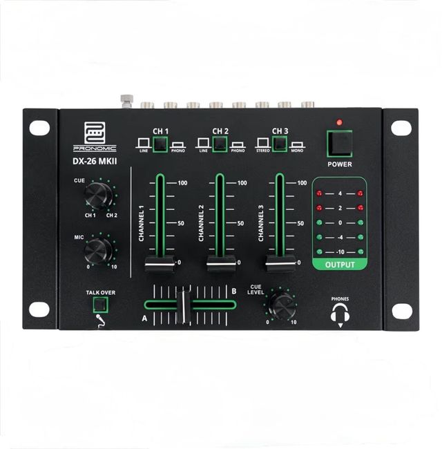 Pronomic DX-26 MKII DJ-Mixer 3 Canais