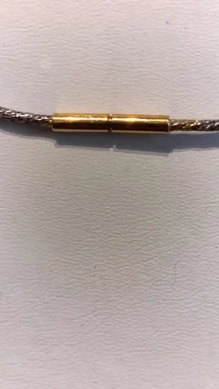 Collana con chiusura oro 750 k  e argento