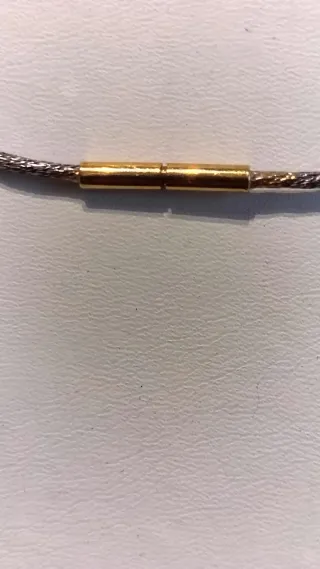 Collana con chiusura oro 750 k  e argento