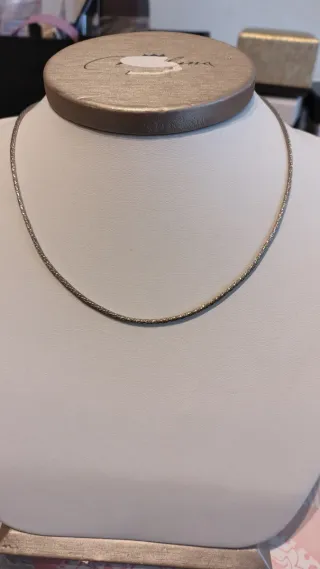 Collana con chiusura oro 750 k  e argento