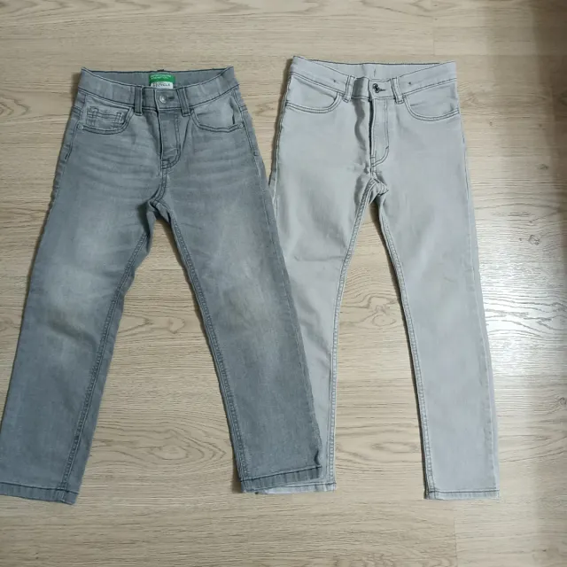 2 Vaqueros Niños Gris
