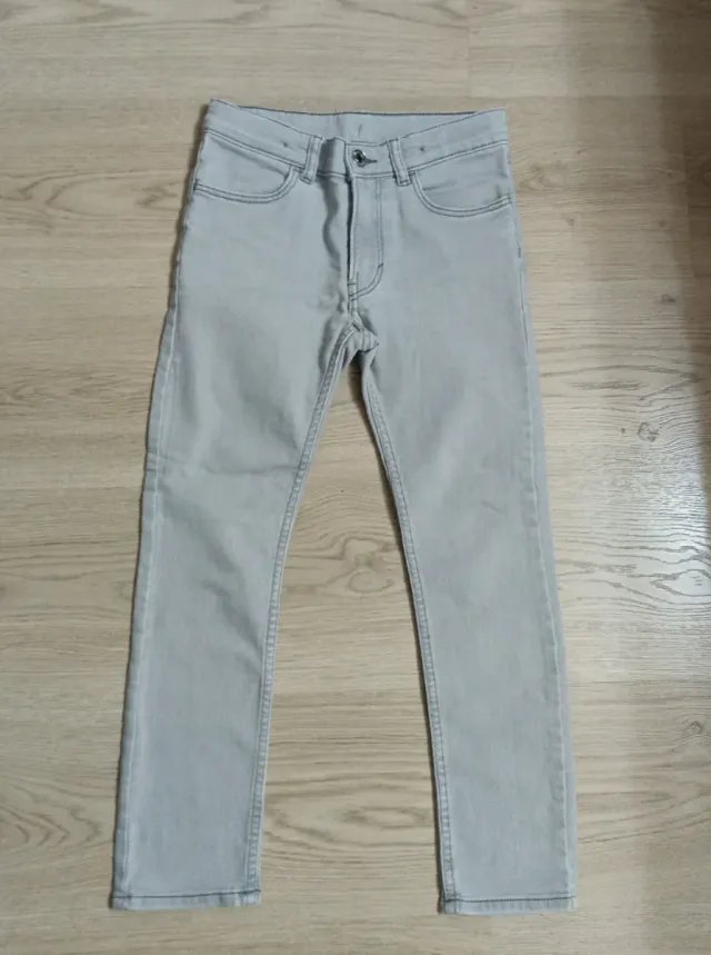 2 Vaqueros Niños Gris