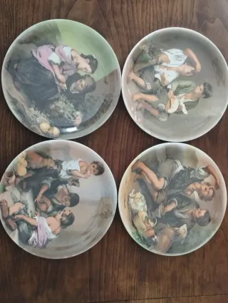 4 Pratos de coleção Wood & Sons The