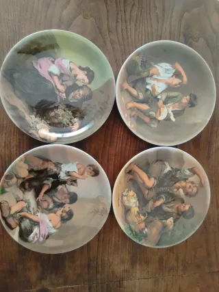 4 Pratos de coleção Wood & Sons The