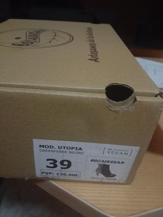 Botas veganas cordones talla 39