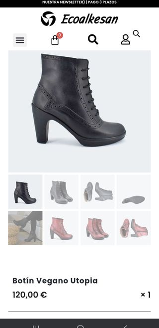 Botas veganas cordones talla 39