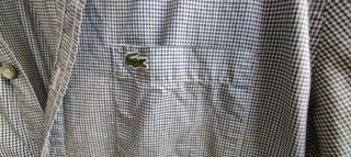 Camisa Lacoste cuadros manga corta Talla L/XL