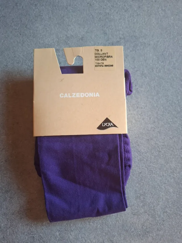 Collant Calzedonia Microfibra 100 Den Tg. 3 viola