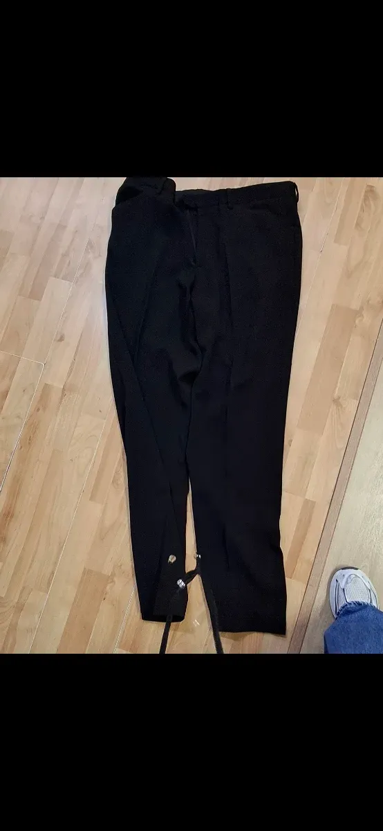 Traje de casaco preto masculino