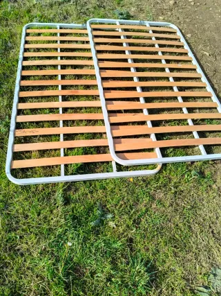 Somier metálico con lamas de madera