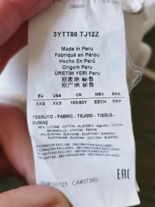 T-shirt EA7 Emporio Armani elasticizzata cotone