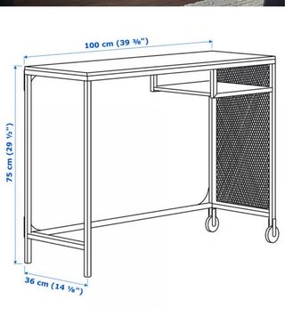 Mesa consola industrial FJÄLLBO Ikea