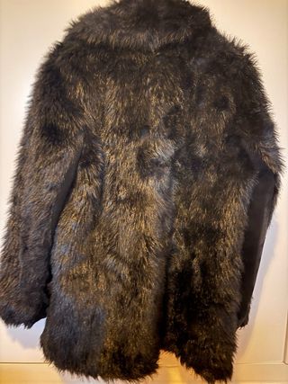 Chaquetón pelo H&M Talla 40 Negro