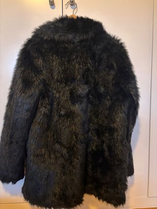 Chaquetón pelo H&M Talla 40 Negro