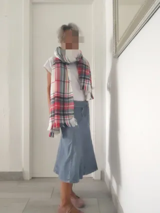 Bufanda Bershka Tartán Multicolor