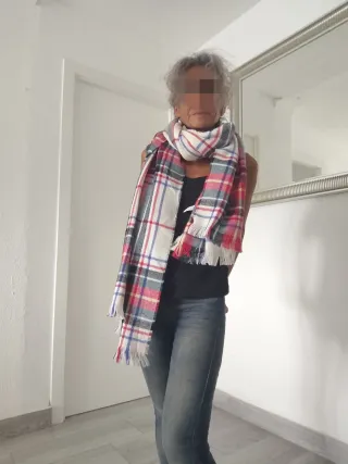 Bufanda Bershka Tartán Multicolor