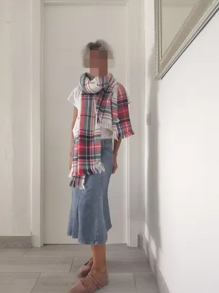 Bufanda Bershka Tartán Multicolor