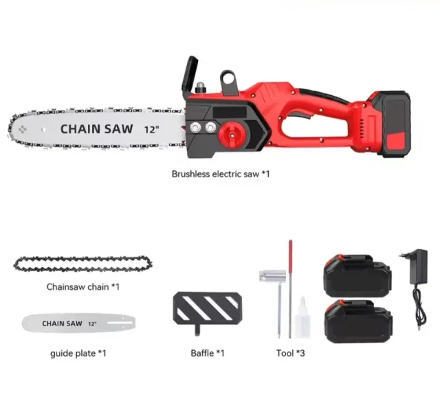 Motosega Ricaricabile 12 Pollici (2 Batterie)