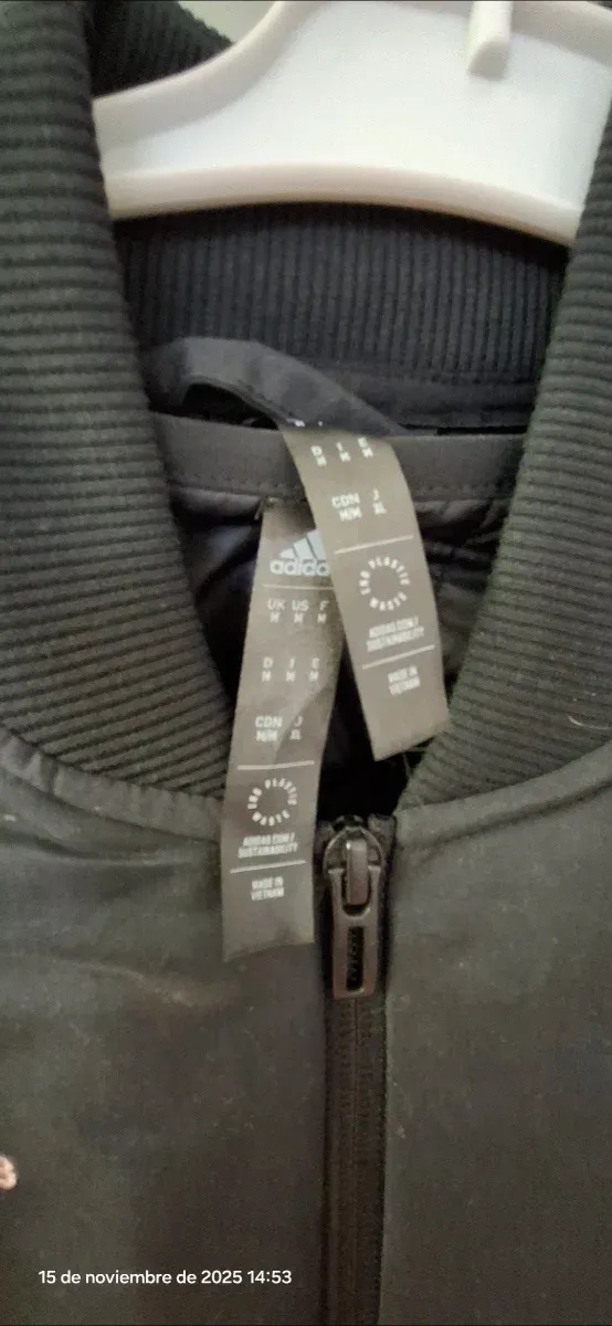 Abrigo Adidas Preto e Rosa para Real Madrid