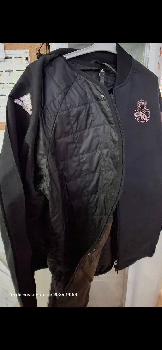 Abrigo Adidas Preto e Rosa para Real Madrid