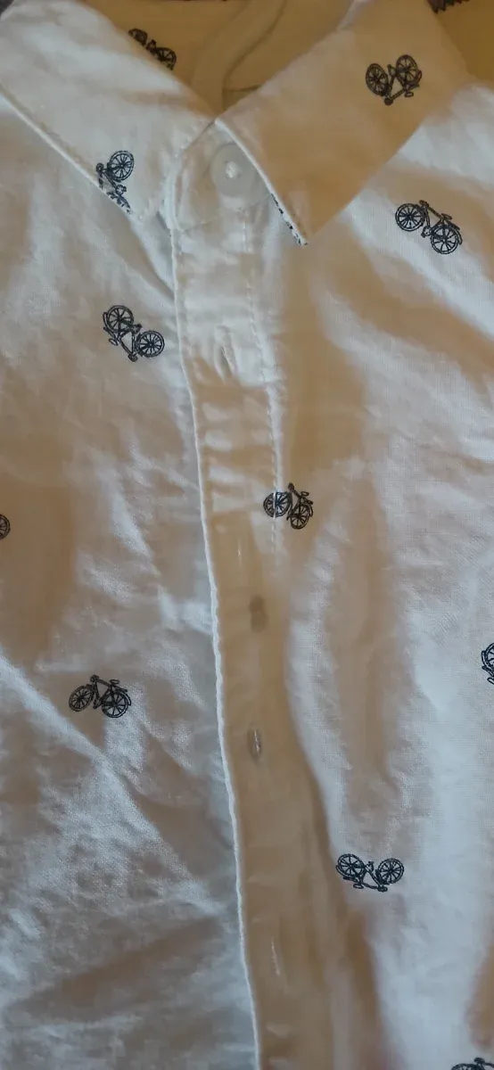 Camisa bebé blanca con bicicletas