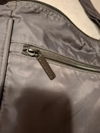 Borsa a tracolla Sisley grigio scuro tessuto