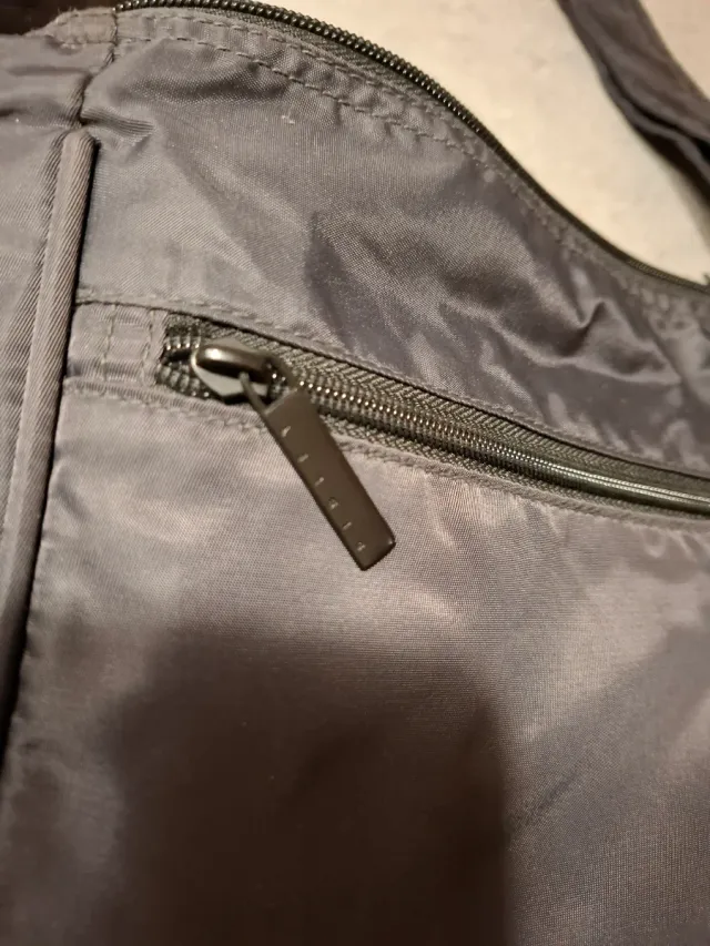 Borsa a tracolla Sisley grigio scuro tessuto