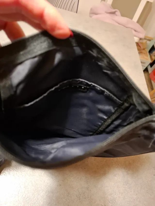 Borsa a tracolla Sisley grigio scuro tessuto