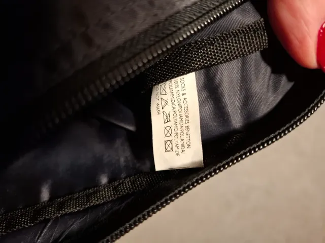 Borsa a tracolla Sisley grigio scuro tessuto