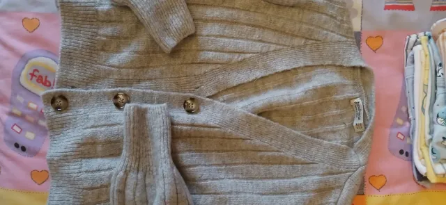 Chaqueta Punto Stradivarius Mujer Gris XS