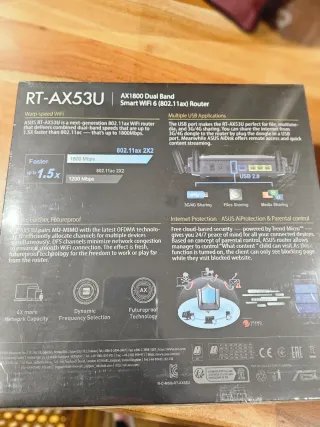 Router ASUS RT-AX53U WiFi 6 AX1800 Dual Band