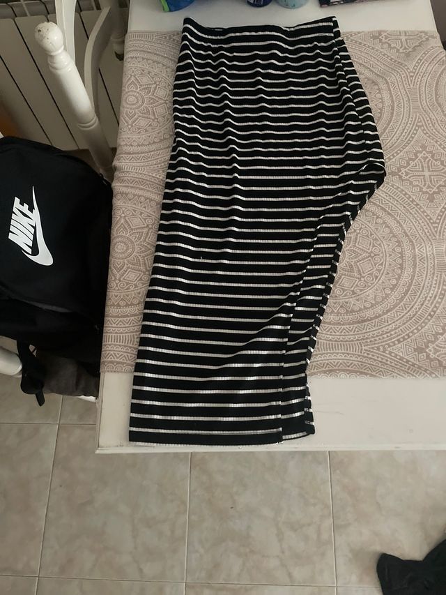 Falda larga de rayas