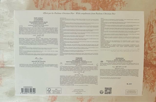 DIOR NECESER CON MINIATURAS DIOR