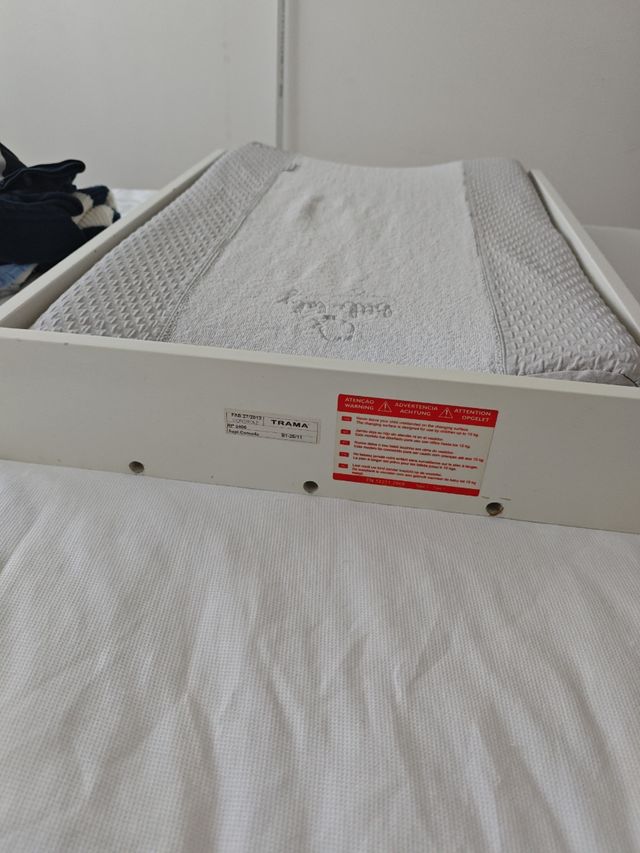 Cambiador vertical para cómoda blanco