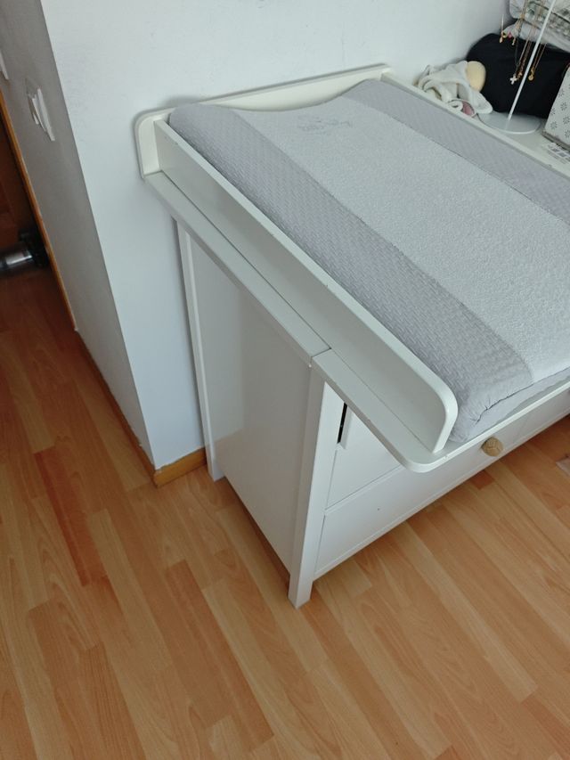 Cambiador vertical para cómoda blanco