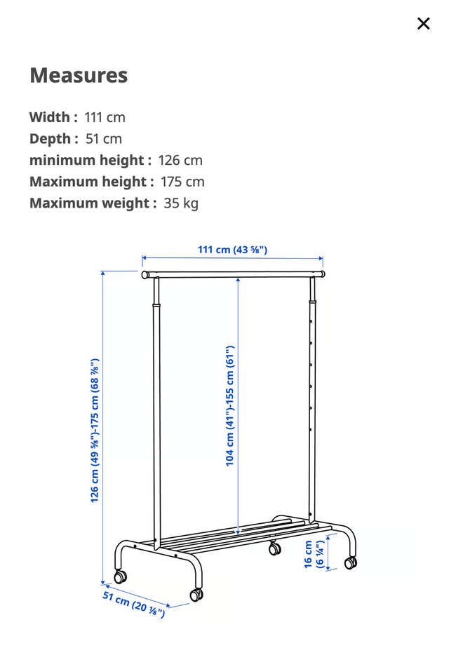 Perchero Rigga Ikea Blanco
