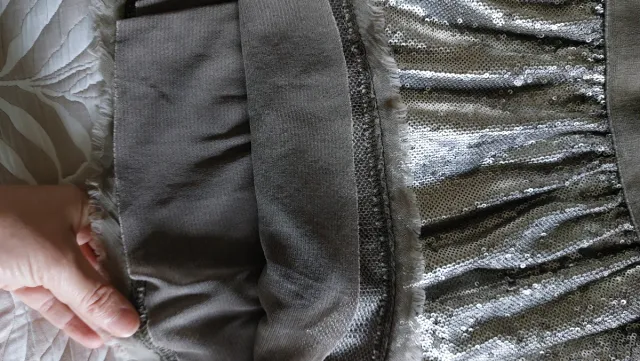 Falda mini lentejuelas plateadas